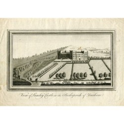 View of Lumley Castle in the Bishoprick of Durham, late 18th century engraving