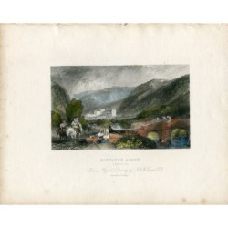 Abbazia di Rielvaux, Yorkshire, incisa da JC Bentley da un disegno originale di William Turner