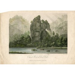 Church Rock in Dove Dale engraved by F.E. Hay from a drawing by J. Farrington