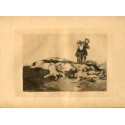 Goya etching. Bury them and keep quiet (Enterrar y callar'). Plate 18 from Disasters of War etching series, 1937 edition.
