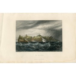 St. Helena. Kupferstich 1840 von R. Young nach einem Werk von A. Nichel