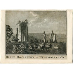 Gravure du monastère de Heppe à Westmoreland 1786 par Coole