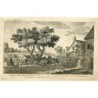 Veduta del mulino ad acqua vicino a Lewisham (Kent), da John Cleveley il Giovane - incisione del 1770