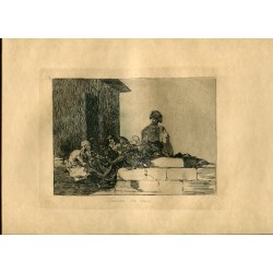 FRANCISCO DE GOYA «Clamores en vano» Grabado original nº 54 Desastres de la guerra. Calcografía Nacional.