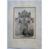 The Hospital of Santa Cruz in Toledo - Antique Lithograph