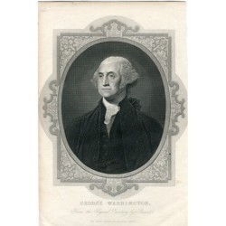 George Washington-Gravur nach einem Originalgemälde von Stuart