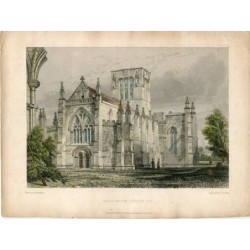 Scotland. Haddington Church, engraved by J. Saddler. Drawn by R.W. Billings in 1847