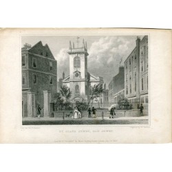 Juiverie de Saint-Olave, Vieille Juiverie, gravée par W. Watkins. Dessinée par Thomas H. Sheferd.