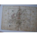 Mapa antiguo de Europa. Roberto de Vaugondy (1804)