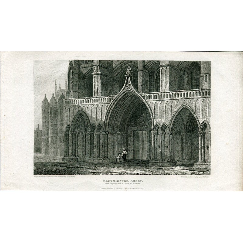 Westminster Abbey, gestochen von H. Hobson. Gezeichnet von JP Neale.
