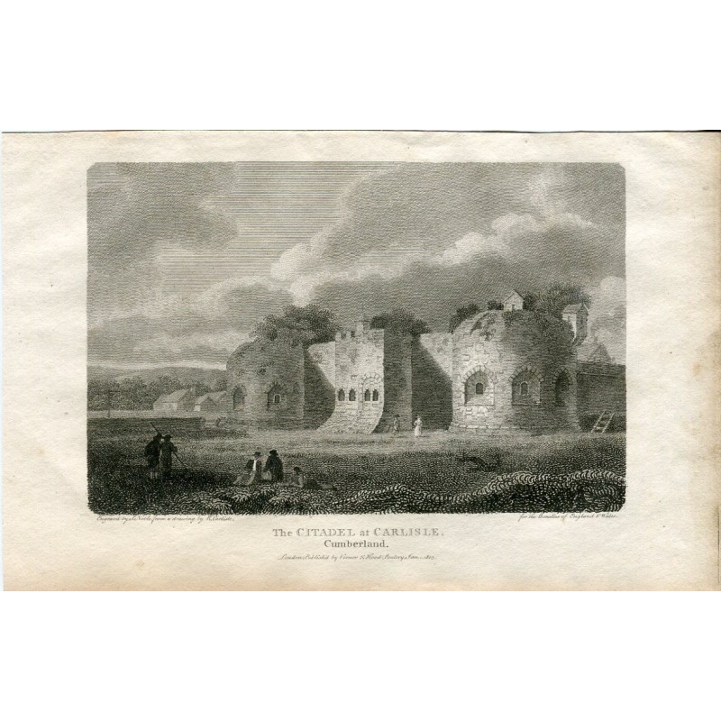La citadelle de Carlisle gravée par S. Noble d'après un dessin de R. Carlisle