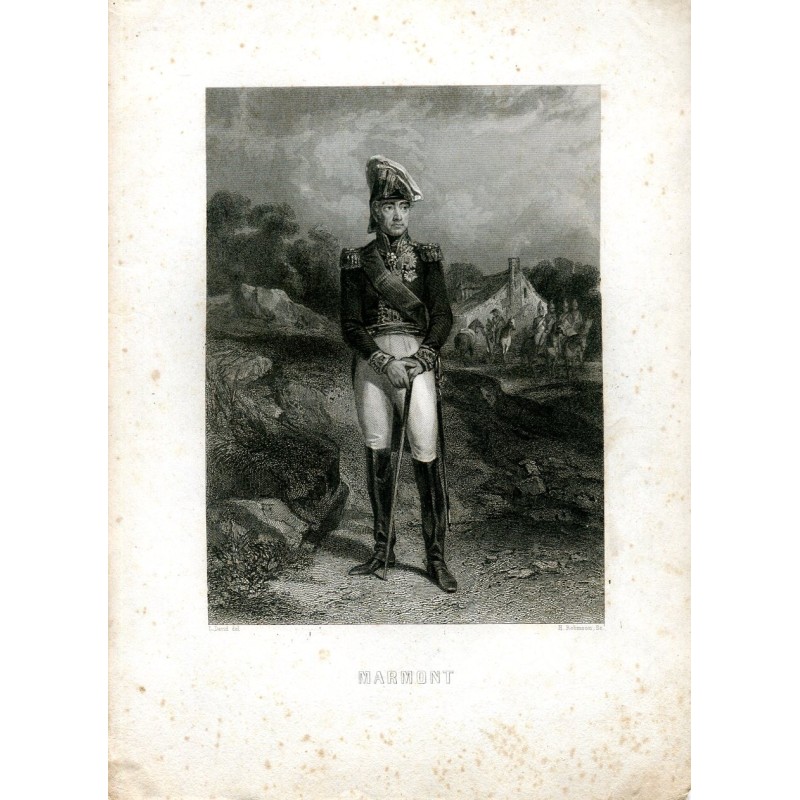 Marmont, gestochen von H. Robinson im Jahr 1840, gezeichnet von L. David