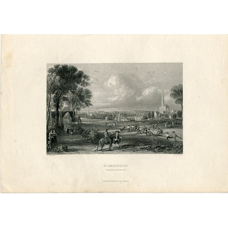 Kilmarnock incisa da W. Richardson dopo il lavoro di DG Hill nel 1840