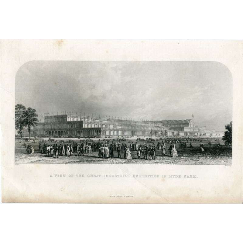 A view of the great industrial exhibition in Hide Park grabado por Armitage