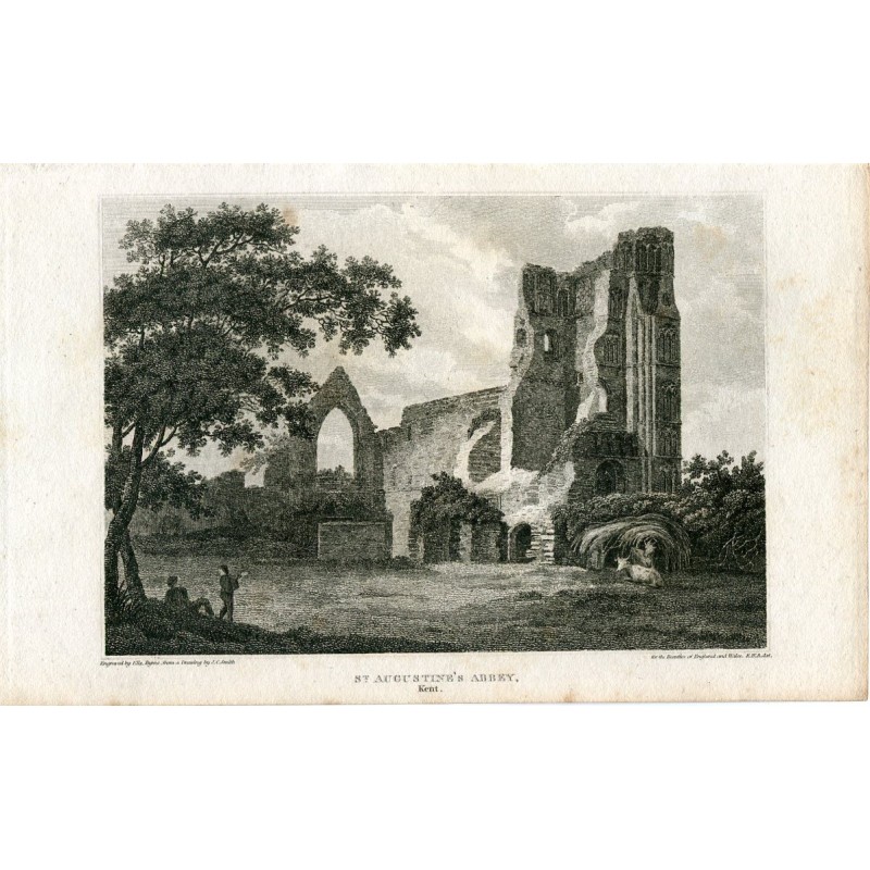 England. Kent. St. Augustine's Abey, engraved by Eliz Byrne