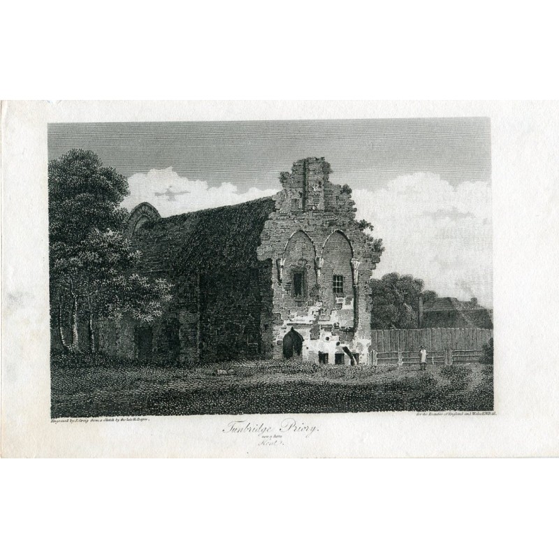 Kent. Tunbridge Priory, engraved by J. Greig. Drawn by E. Dayes