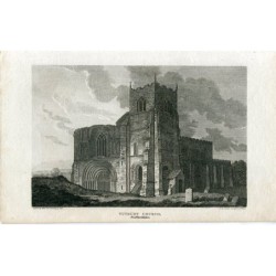 Chiesa di Tutbury, Stafforshire, incisione di White. Disegnata da Carter.