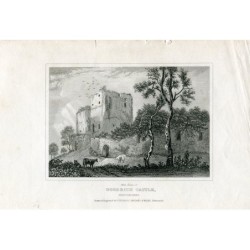 Torre Ovest, Castello di Goodrich. Disegnata e incisa da Dugdales.