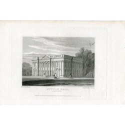 Sutton Hall, Derbyshire, incisa nel 1822 da T. Heavons. Disegnata da JP Neale.