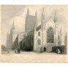 Cathédrale de Worcester gravée en 1838 par Winkles d'après un dessin de Benjamin Baud