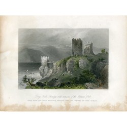 Drey Kale Swinitza avec les vestiges du fort romain gravés par E. Brandard