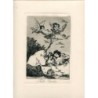 Goya etching. The Caprices. Plate 19, 'All will fall'. 1970 edition.