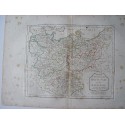 Antique map of northern regions of Germany. Robert de Vaugondy.