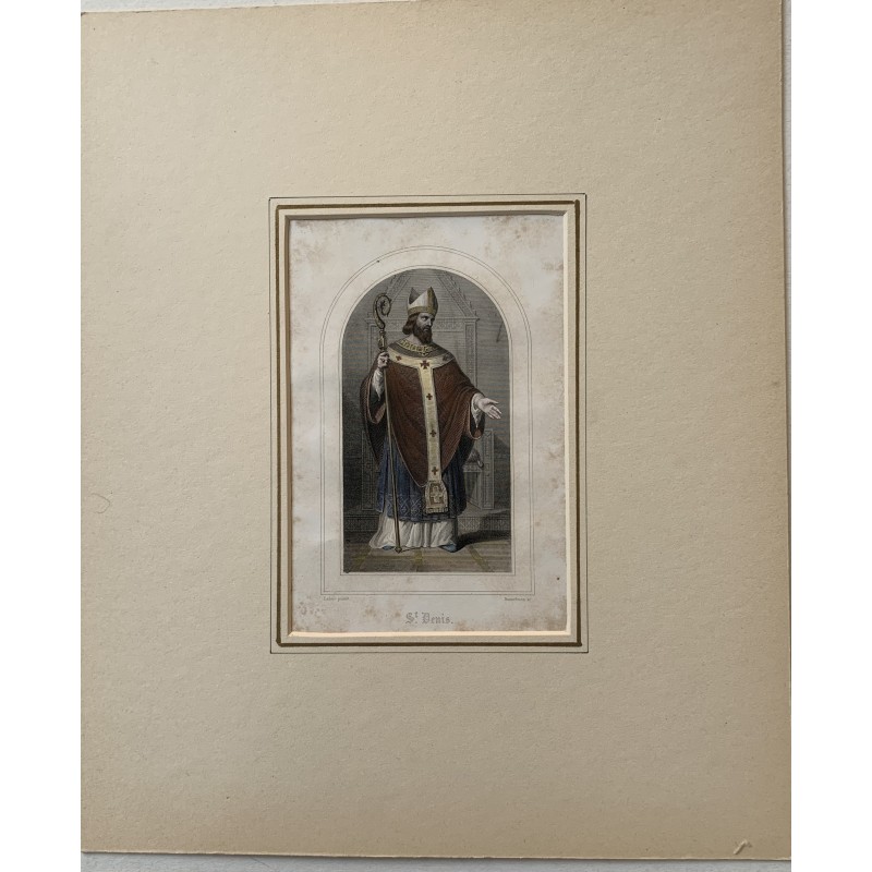 Saint Denys - Gravure religieuse du XIXe siècle
