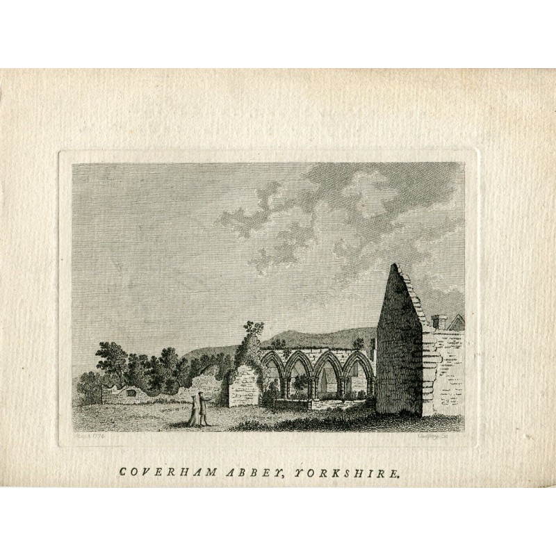 Coverham Abbey, Yorkshire, engraved in 1785 by Godfrey
