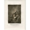 Gravure de Goya. « Quand est-ce que je meurs ? ». Planche 21 de la série de gravures « Les Caprices », 10e édition.