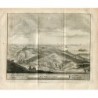 Gibraltar. Vue de Vegel près de Détroit. Gravure de Pieter Van der Aa, 1715