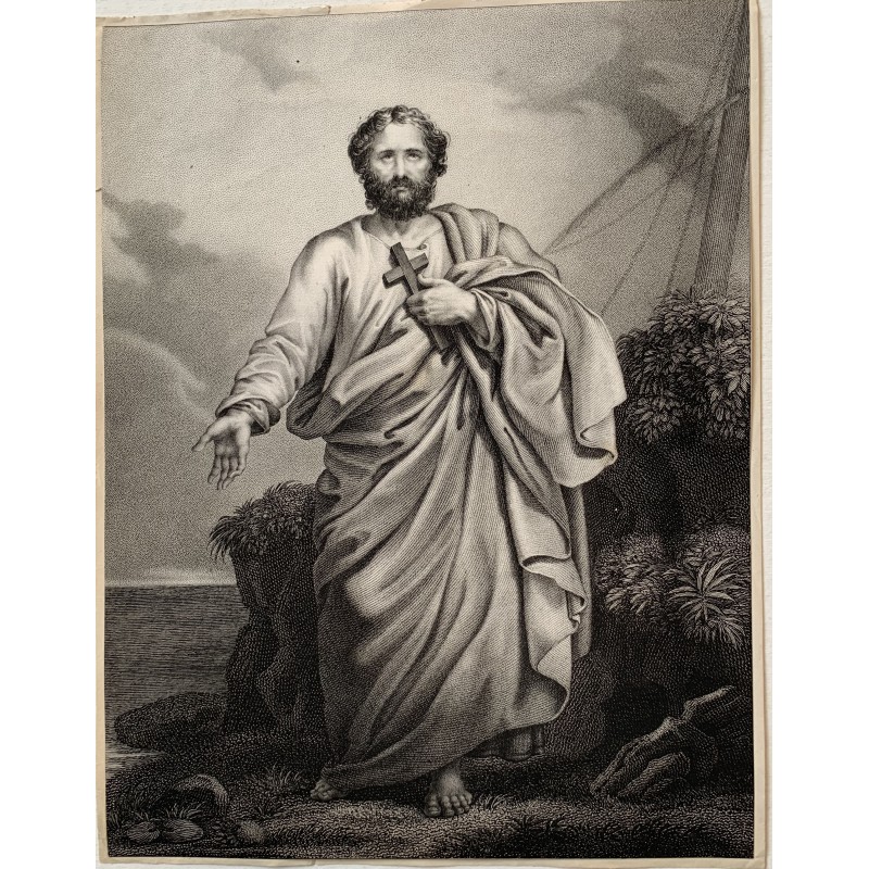 Andrew, the Apostle - Antique engraving