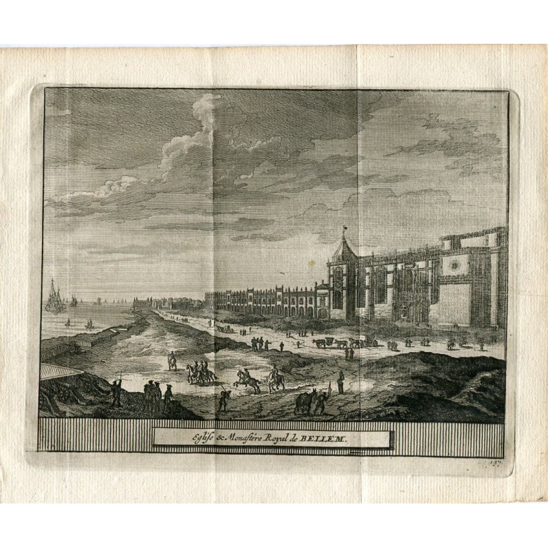 Monastero dos Jerónimos a Belem (Portogallo) - Stampa antica - Pieter Van der Aa, 1715