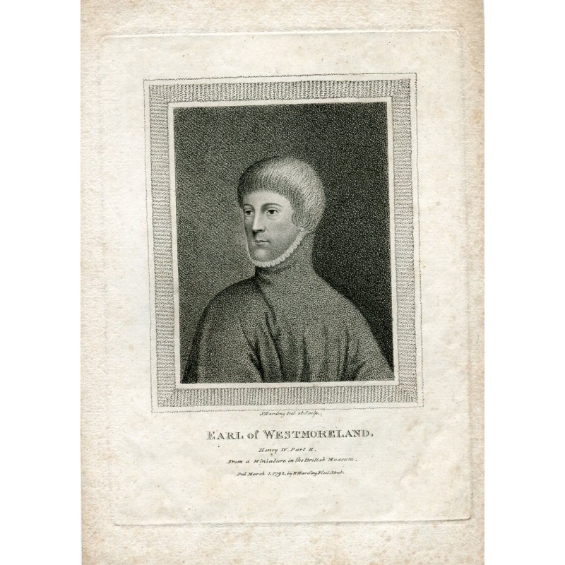 Conte di Westmoreland inciso e disegnato da S. Harding nel 1792