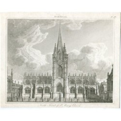 Nordfassade der St. Mary's Kirche mit Gravur für das Jahr 1754