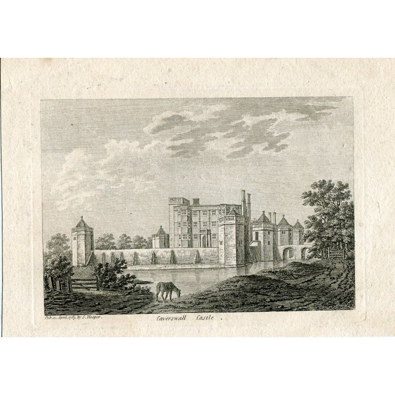 Caverswall Castle, graviert und veröffentlicht 1785 von S. Hooper
