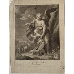 Schutzengel (Angelus Custos) - Druck aus dem 18. Jahrhundert