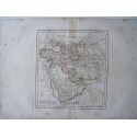 Mapa antiguo de Turquía, Arabia, Persia y Tartaria. Roberto de Vaugondy (1806)