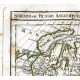 Antique map of Siberia, Tartary, China and Japan. Robert de Vaugondy