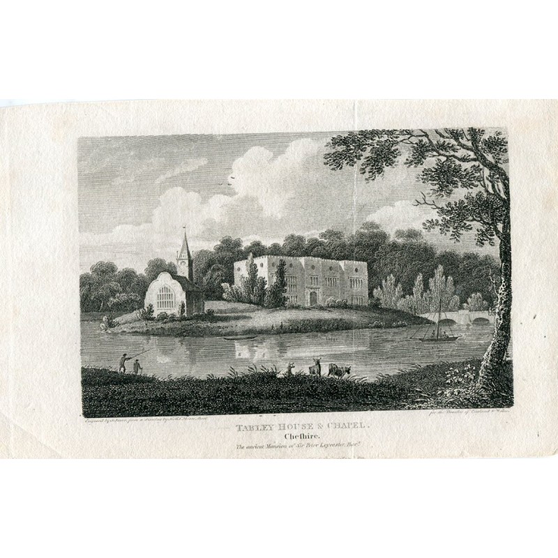 Tabley House & Chapel nel Cheshire, incisa nel 1802 da J. Storer