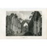 Abbaye de Lilleshall dans le Shropshire, gravure de Matthews d'après un dessin de W. Carter