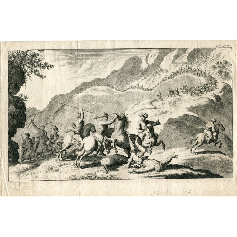 Gravure de bataille du XVIIe siècle par Ian Luyken