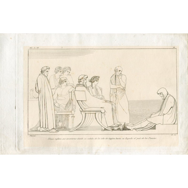 Gravure réalisée en 1861 par Joaquin Pi y Margall d'après un dessin de Flaxman pour l'Iliade.