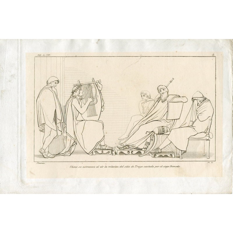 Gravure réalisée en 1861 par Joaquin Pi y Margall d'après un dessin de Flaxman pour l'Iliade.