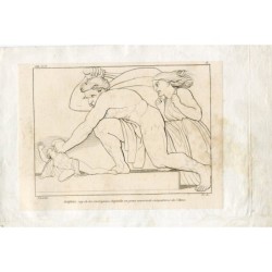 Gravure réalisée en 1861 par Joaquin Pi y Margall d'après un dessin de Flaxman pour l'Iliade.