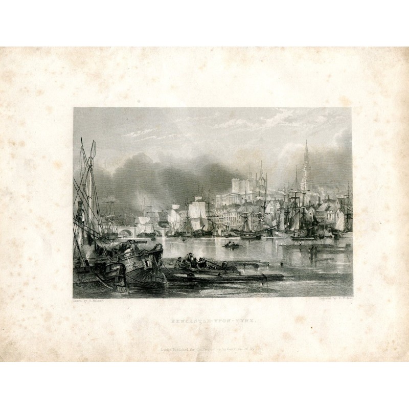 Newcastle-upon-Tyne incisa da E. Finden da un disegno di G. Balmer