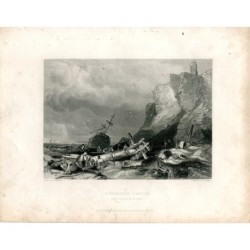 Tynemouth Castle, gestochen von E. Finden nach einer Zeichnung von G. Balmer