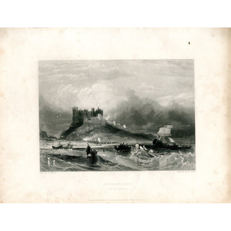 Bamborough dal sud-est, incisa da W. Finden da un disegno di G. Balmer.