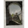 Poblet Monastery, courtyard and cloister of the Locutory - A Laborde - Engraving 1810