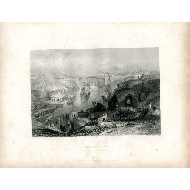 Sunderland gravé par E. Finden d'après un dessin de G. Balmer